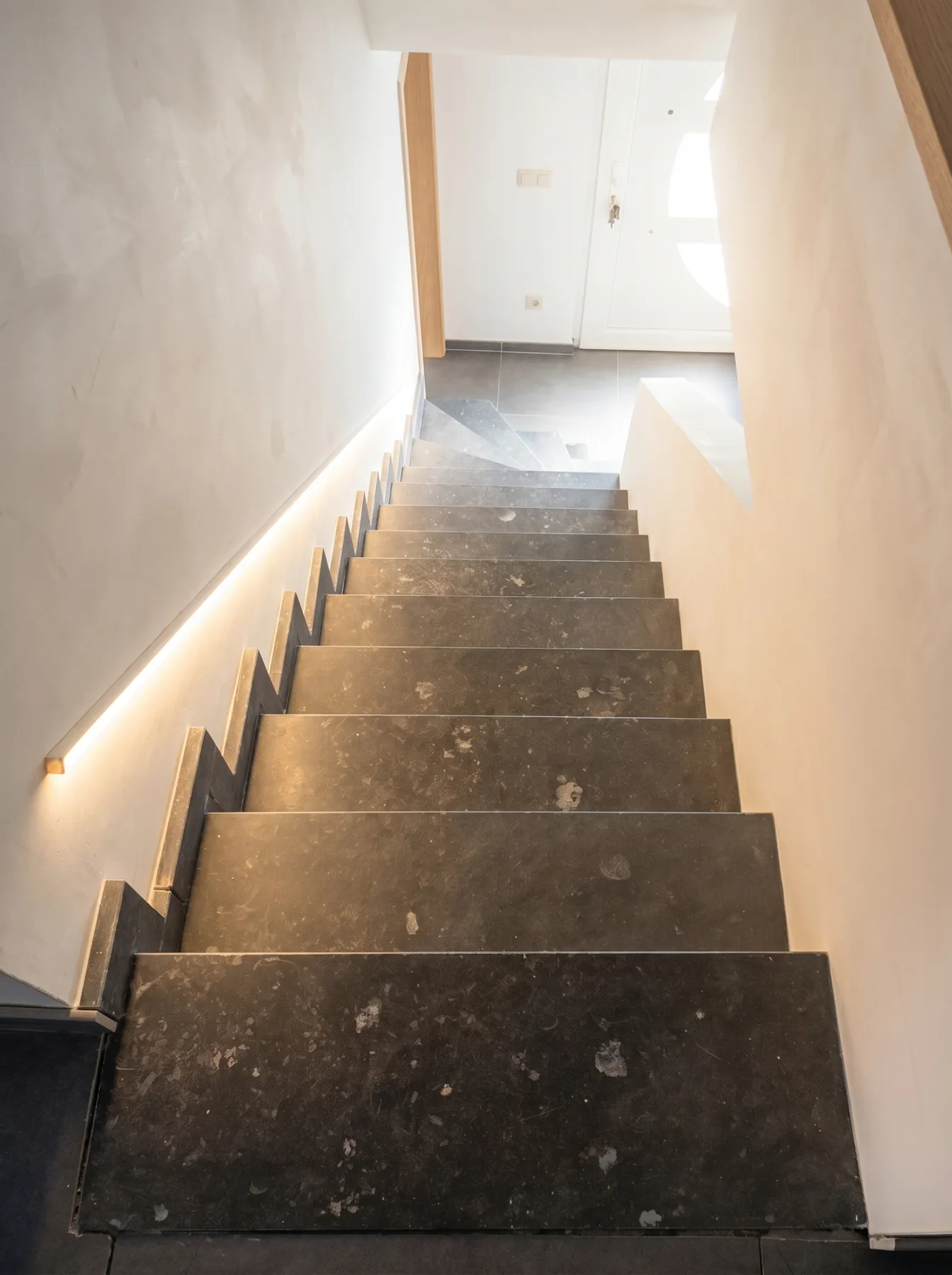 LED stair lighting on the stairs